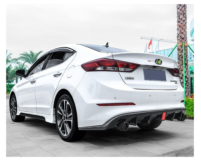 Suitable for Modern 2016-2019 Hyundai Elantra Body Kit Modification Parts: Front Lip, Side Skirts with Lights, Rear Lip, and Body Kit