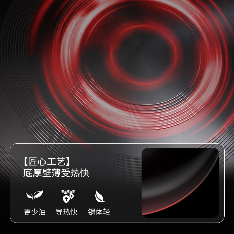 ドロップシッピング調理鍋伝統的な鉄鍋山東省昔ながらの中華鍋家庭用ノンスティックパン未コーティングガスストーブに適しています|undefined