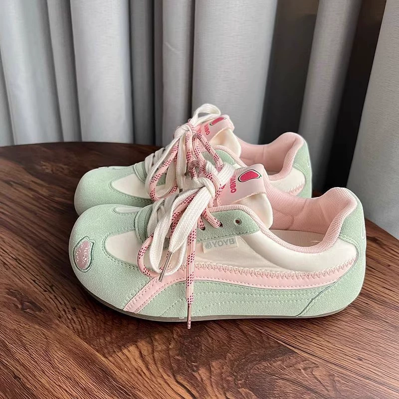 Кроссовки Guava Pink Dexun 2025: Летне-осенние универсальные легкие дышащие спортивные повседневные кеды для студентов, нишевая трендовая мода