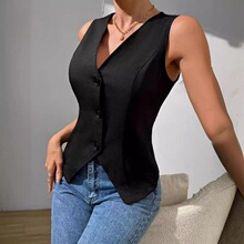 P 32682 Front Button V Hem Blouse ǰ��V������ �羳��Ӧ