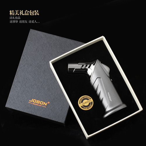 jobon Chinese cigar lighter cross-border blue flame direct injection portable high-end cocktail smoke lighter