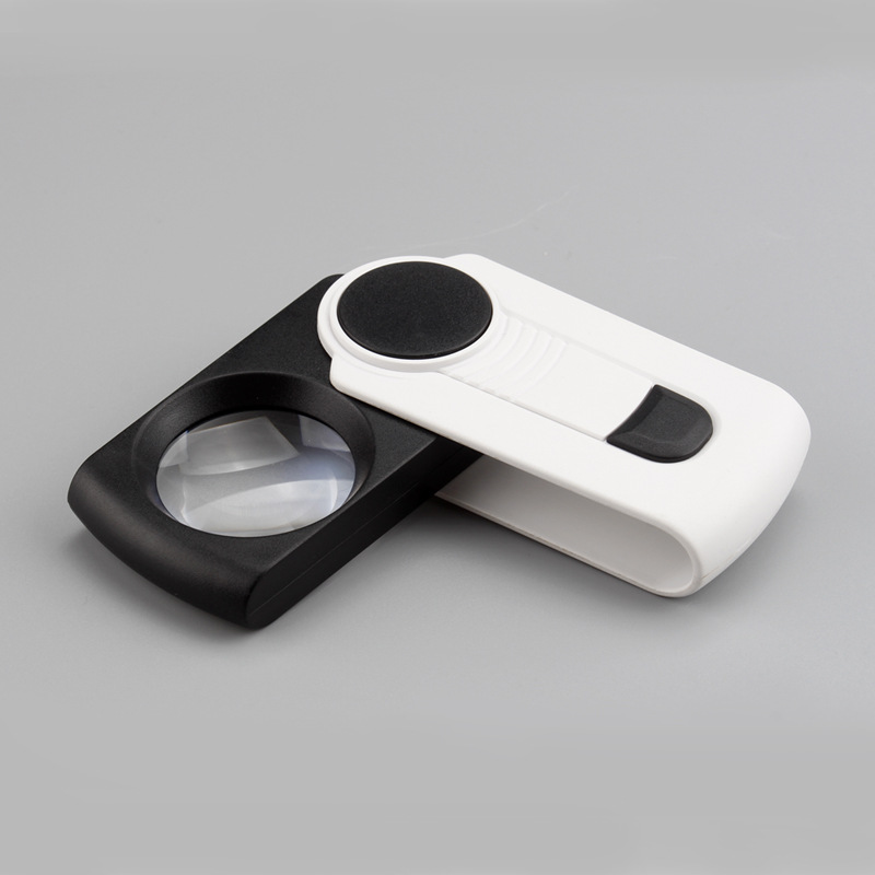 手机款式TH518B便携折叠旋转老人阅读带灯放大镜内置2颗1620电子