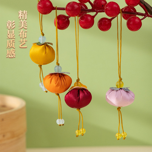 Easter lucky sachet with traditional style silk pouch, car ornament, mugwort mosquito repellent, small lotus pouch