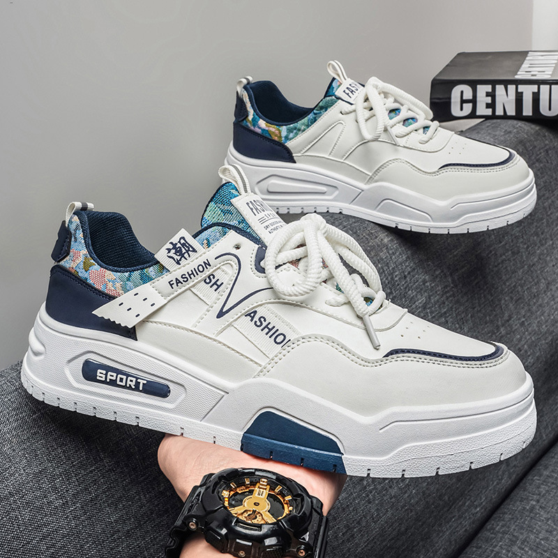Zapatos de hombre primavera nueva tendencia de moda moda coreana de moda zapatos deportivos de moda al aire libre con suela gruesa antideslizante zapatos de skate casuales versátiles