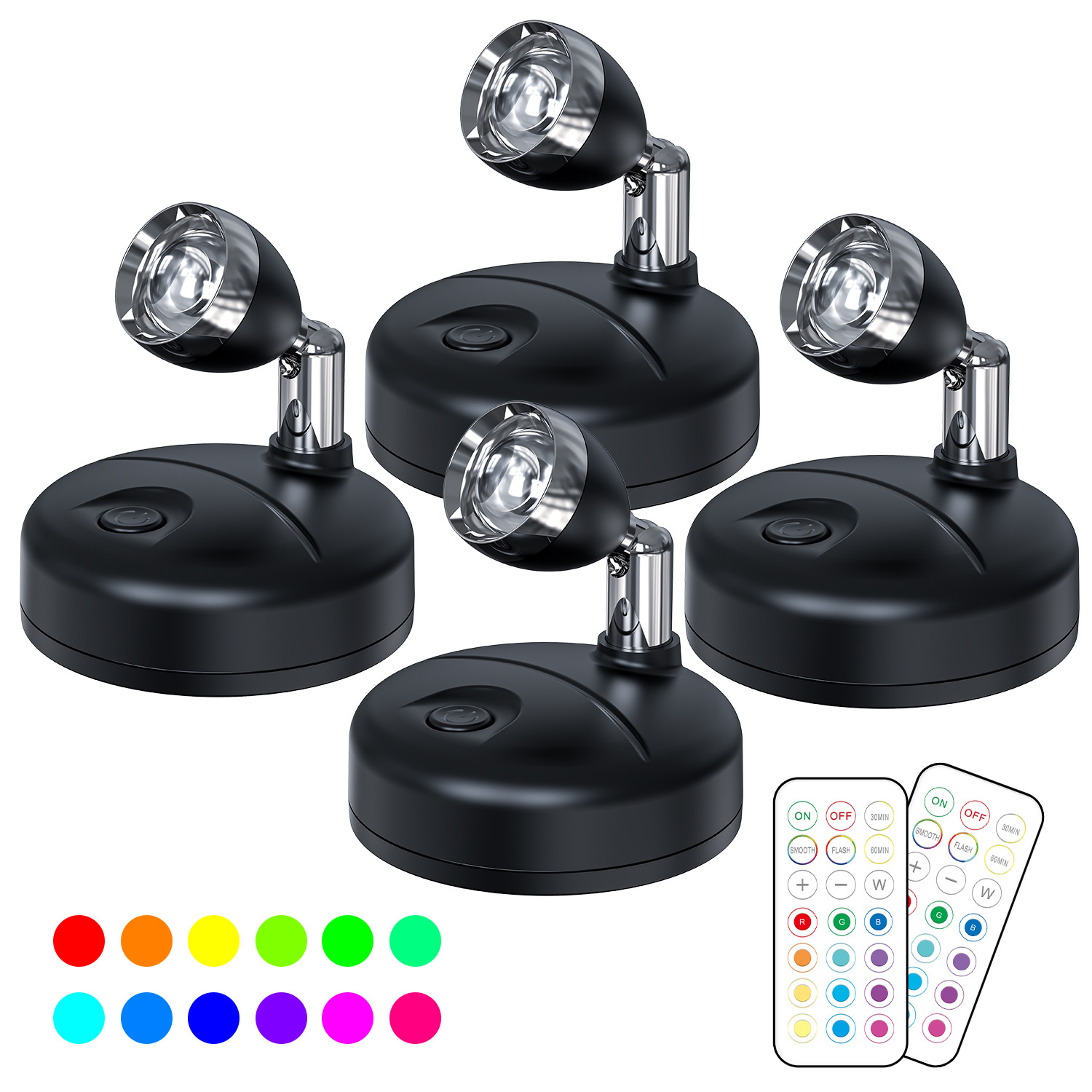 13-color RGB de control remoto inalámbrico proyector del Gabinete transfronterizo ángulo ajustable atmósfera LED Pat Luz de La Noche