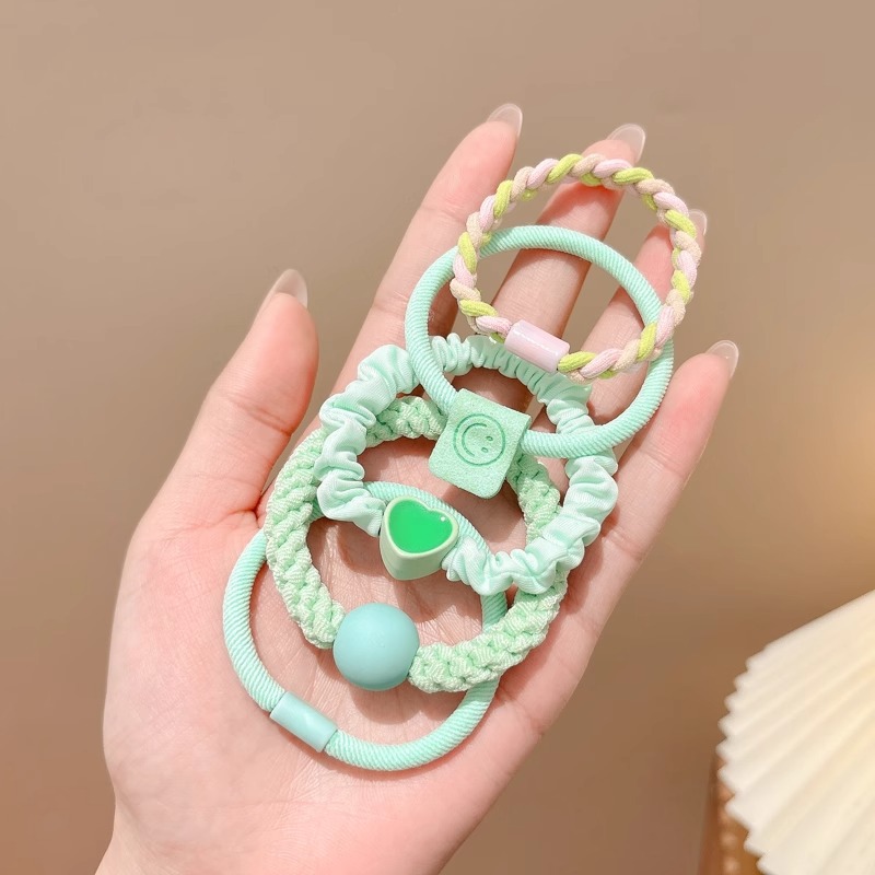 2025 nuevo cabello de niños correa de cola de caballo no lastima cabello de niña anillo de cabello de niña trenzada adorable adornamiento para el cabello