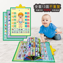 阿拉伯文英文双语点读挂历儿童早教发声挂图认知学习亲子互动玩具