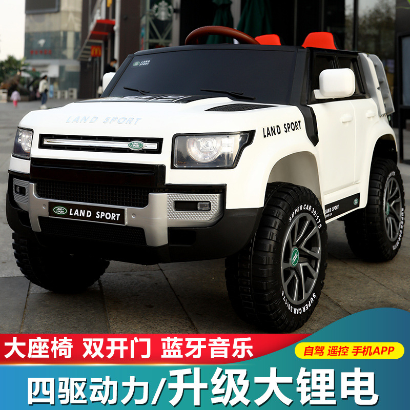 El coche eléctrico para niños de Yatoon se puede sentar para hombres y mujeres, vehículo todoterreno de control remoto de doble tracción, música eléctrica de litio, luces eléctricas para jugar.