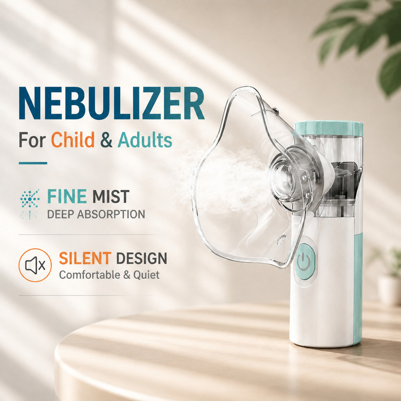 Foreign Trade W303 Children's Handheld Nebulizer, Portable Home-Use Baby Silent Nebulizer, Rechargeable and Plug-In Dual-Use