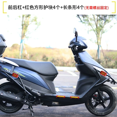 Motorcycle bumper – Steel Modification Parts - double-layer-anti-rust-bold-front-and-rear-bumpers-red-armor-set