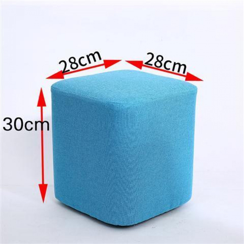 하늘색 높이 30cm 사각 스툴 - 장인 정신으로 엄선
