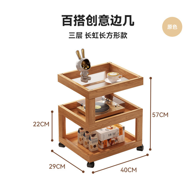 工場直送中国風竹コーヒーテーブルバルコニーレジャーコーヒーテーブルリビングルーム小さな正方形のテーブルベッドサイド収納ラックソファサイドテーブル|undefined