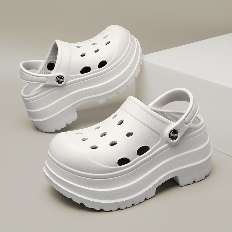 Two-Wear Summer Garden Thick-Soled Clogs, Toe-Toe High-Heeled Sandals, Outdoor Wear, Height-Increasing Beach Shoes, Slippers for Women Two-Wear Summer Garden Thick-Soled Clogs, Toe-Toe High-Heeled Sandals, Outdoor Wear, Height-Increasing Beach Shoes, Slippers for Women