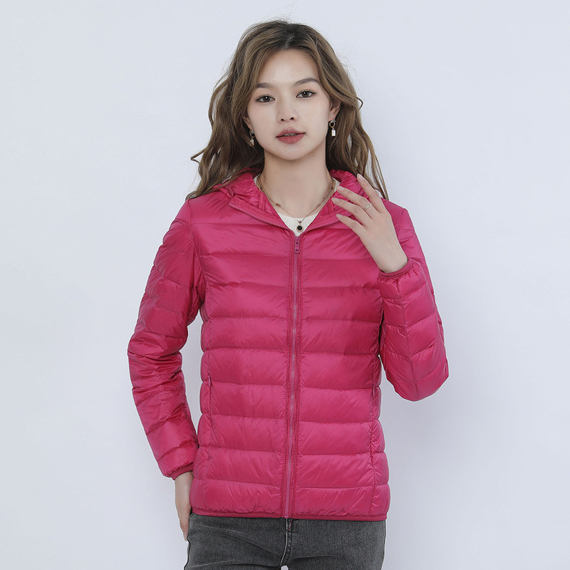 Winter New Women's Clothing: Autumn and Winter New Lightweight down Jacket for Women, Hooded Thin Large Size Coat