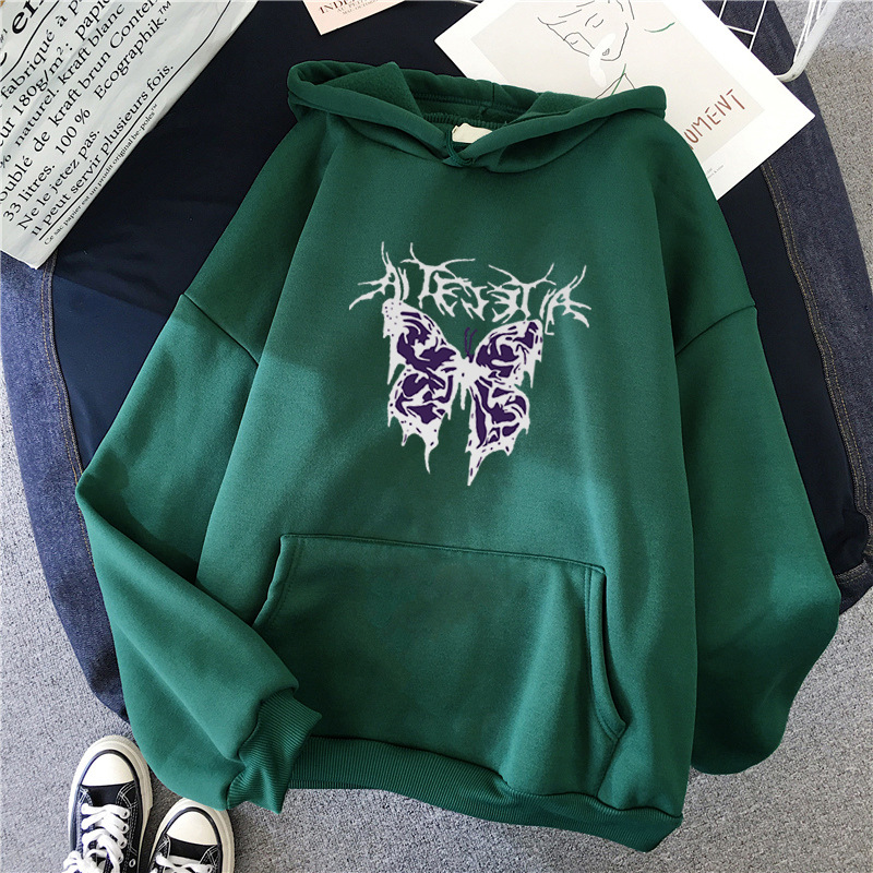 Sweat-shirt Punk Big Butterfly Image 11