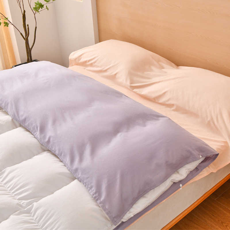 Saco de dormir sucio de hotel de algodón puro, sábana de viaje, funda de edredón, juego portátil de cuatro piezas para viajes de negocios