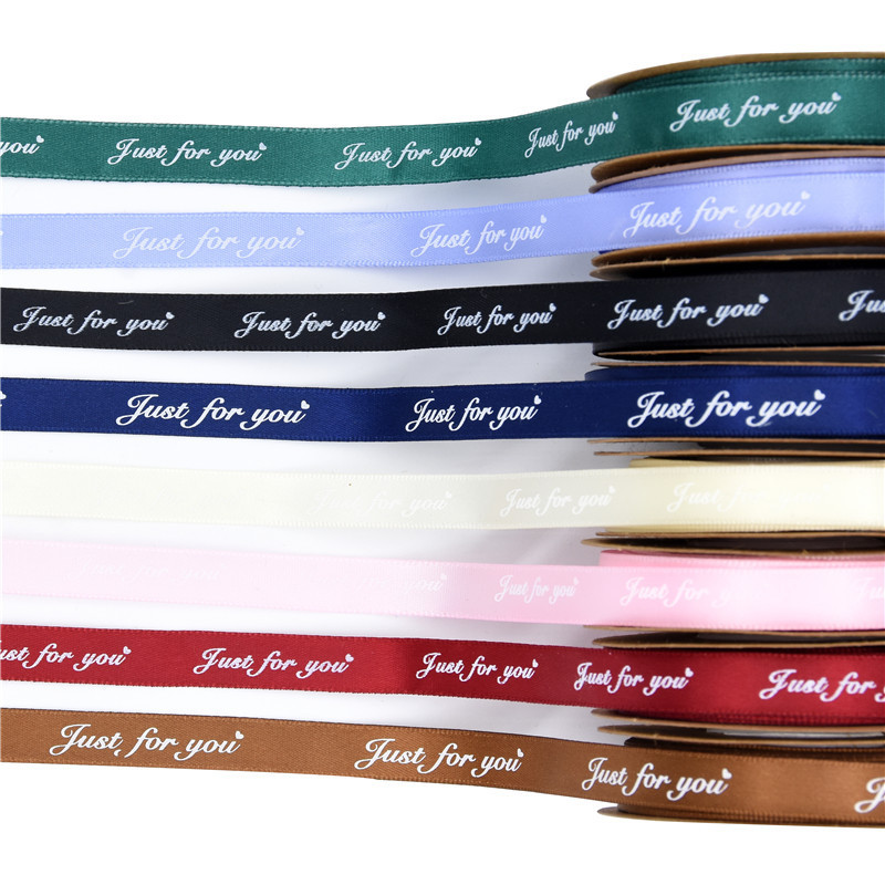 Transfronterizo popular 1cm letra impresa cinta floral Regalo boda traje de cinta sólo para usted en stock