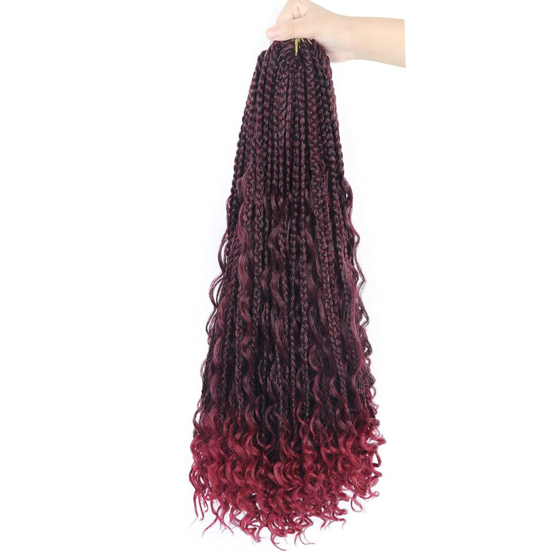化学繊維の髪の三つ編みの飛子box braids crochet hairアフリカの汚いお下げのかぎ針の髪のそばめ|undefined