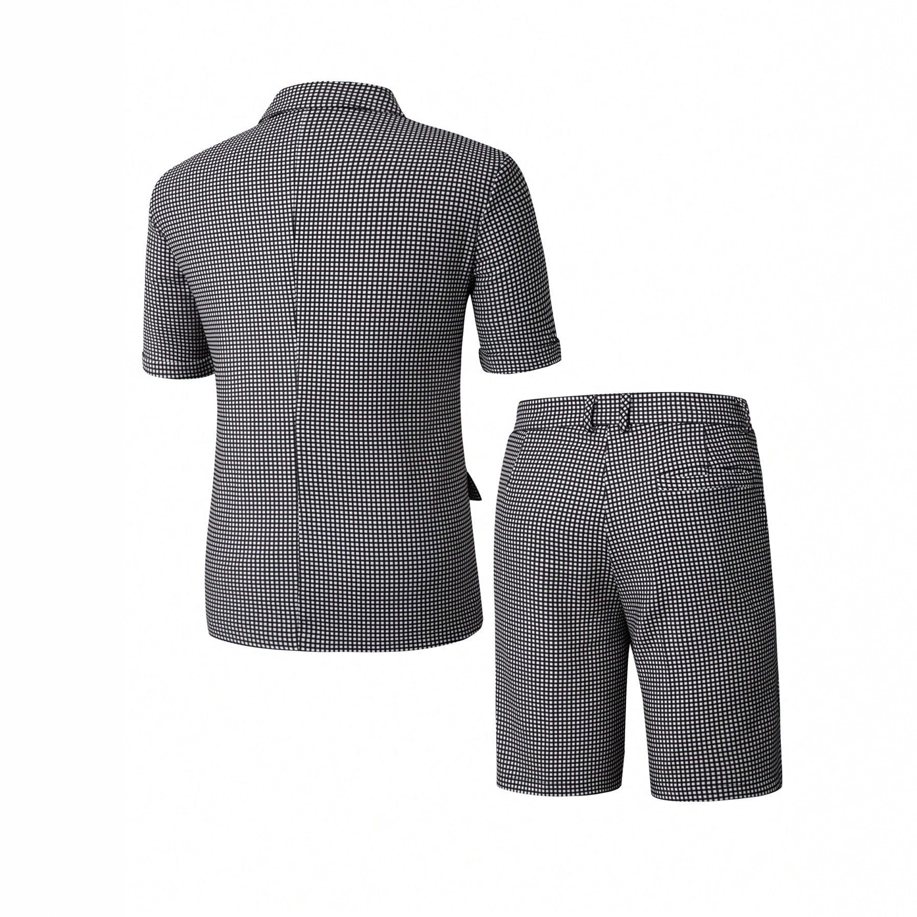 2026 Außenhandel Grenzüberschreitender europäischer und amerikanischer britischer Stil Herren karierter Slim Fit Business Dinner Casual Anzug_voghion.com