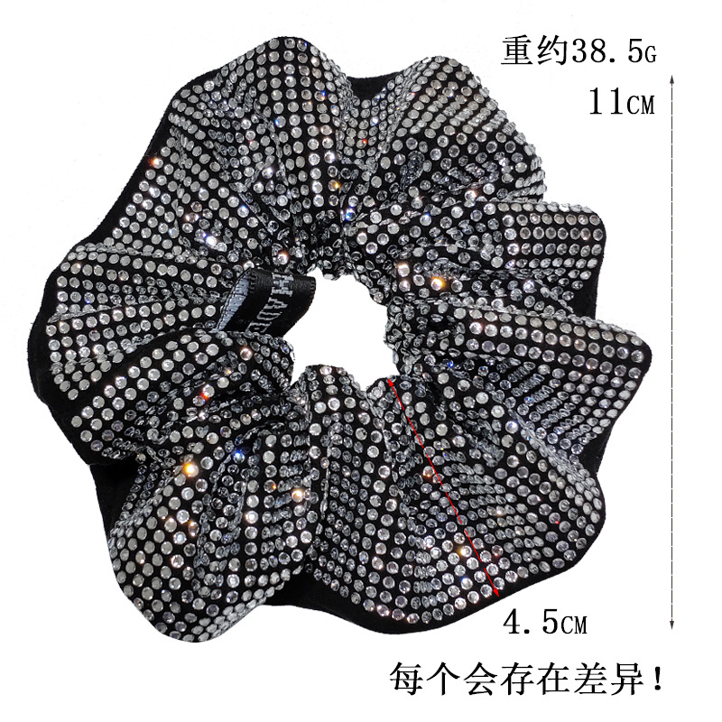 Korean Full Diamond Hair Scrunchies display picture 1