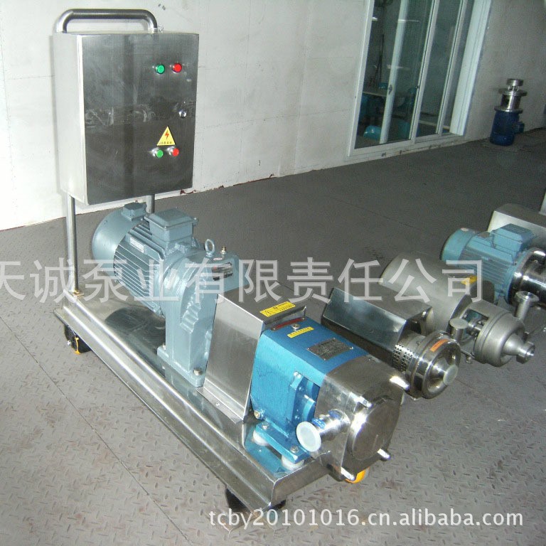 移动式凸轮转子泵TLB/不锈钢泵/食品泵/高粘度泵/酱料泵