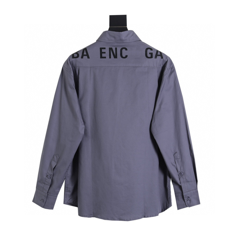 Gao Ding Independent Flat for Men and Women Back Logo Printing Long Sleeve Shirt Loose Daily Casual Wear Cross-border Micro-business