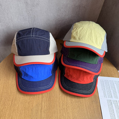 戸外色合わせ速乾五枚葉帽女春夏の薄い通気性日焼け止め日よけ軒黄色野球帽子