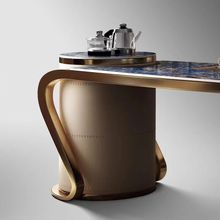 岩板茶桌椅组合现代简约客厅阳台办公室高端茶台烧水壶一体小茶桌