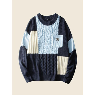 J 15881 Color Block Sweater ײɫ�A�Ië��