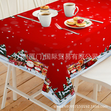 亚马逊跨境外贸 圣诞节桌布家用酒店节日装饰防水台布美式餐桌布