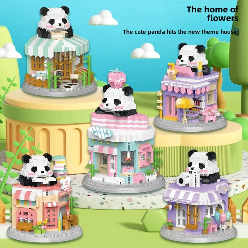 Lego, Chinese constructor, Birthday gift, panda, orchid