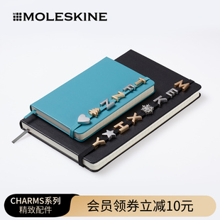 Italian Charms Series Hard-Cover Notebook Schedule Notebook Accessories Accessories Letters/Symbols Gold