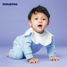 minizone婴儿口水巾360度旋转围嘴花瓣宝宝饭兜新生儿童宝宝围兜