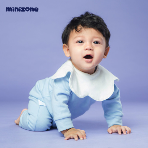 minizone baby saliva towel 360 degree rotating bib petal baby rice pocket newborn baby bib