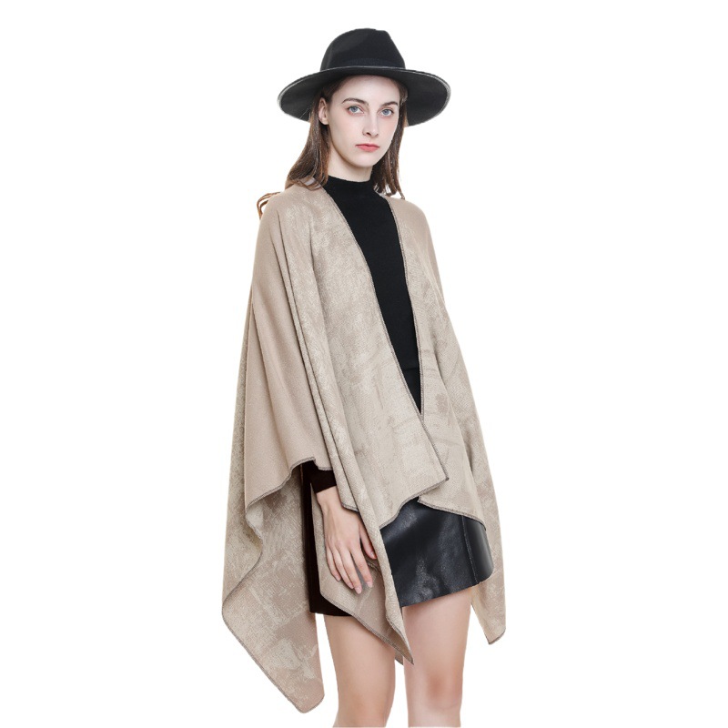 Estilo europeo y americano de moda Otoño e Invierno cálido graffiti chal de mujer 2022 nueva ropa de abrigo chal