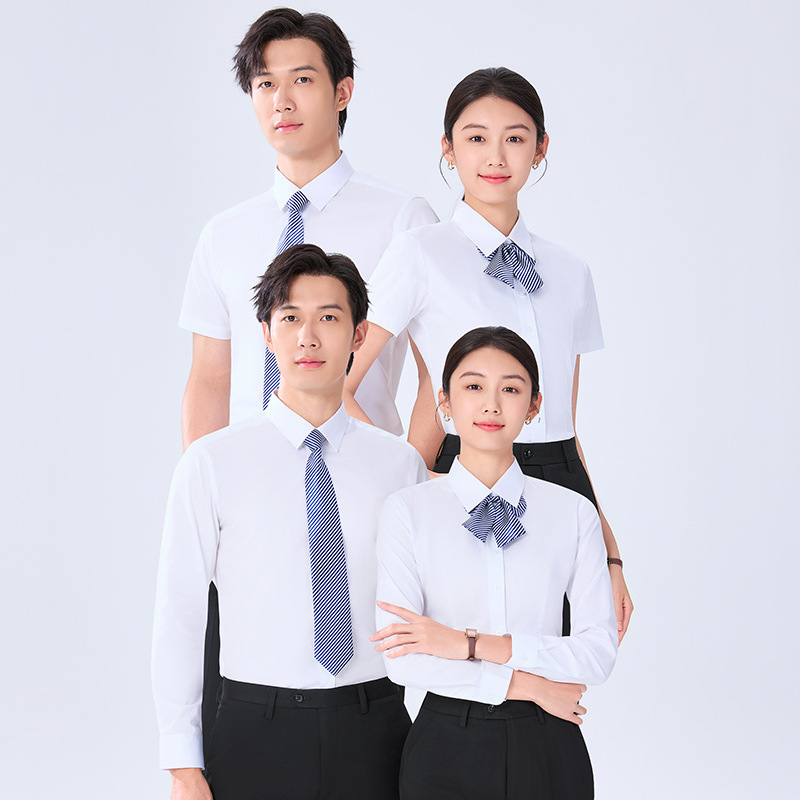 High-End Crisp Professional Shirts, Formal Men's White Office Business Shirts, Long-Sleeved Work Clothes with Custom Logo High-End Crisp Professional Shirts, Formal Men's White Office Business Shirts, Long-Sleeved Work Clothes with Custom Logo