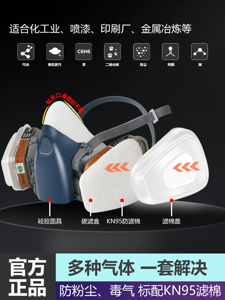 Крышка противогаза, маска от яда на химическом заводе, дышащая аэрозольная краска, защита от пыли, промышленный класс, пылезащитный, дышащий
