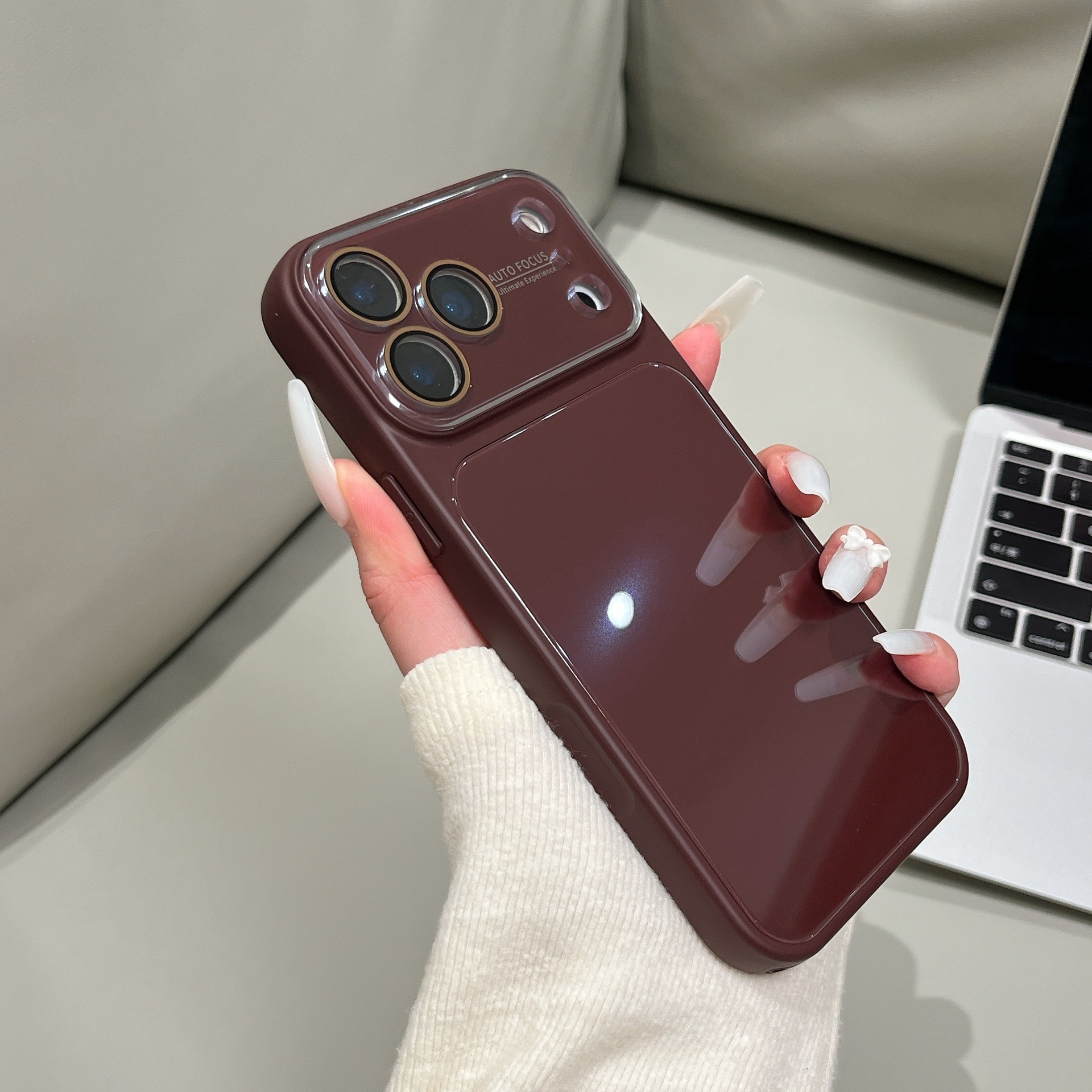适用iPhone18promax手机壳秒变大视窗糖果色亮面玻璃苹果17保护套