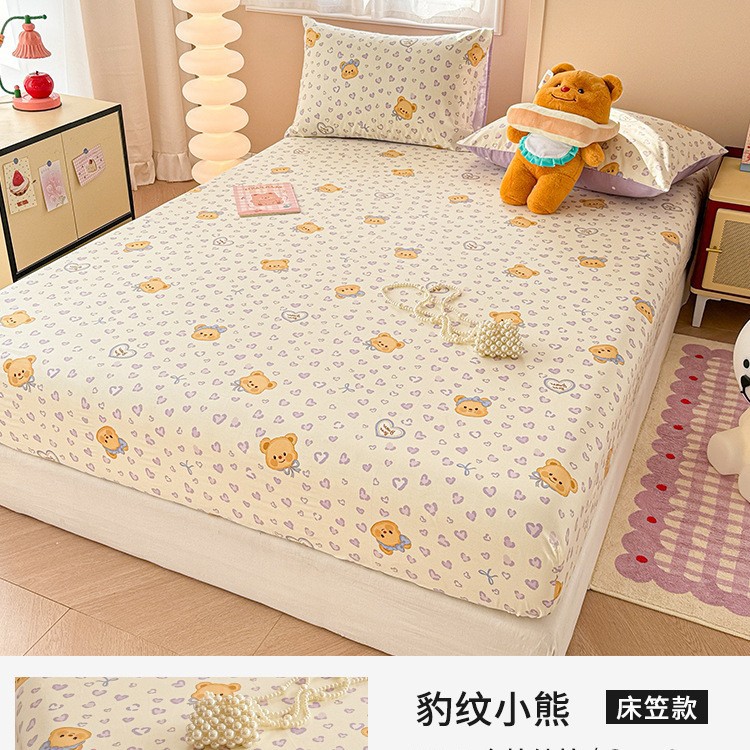 Nueva funda de cama de algodón de dibujos animados de algodón grueso funda protectora de colchón Simmons 2024 nueva temporada universal