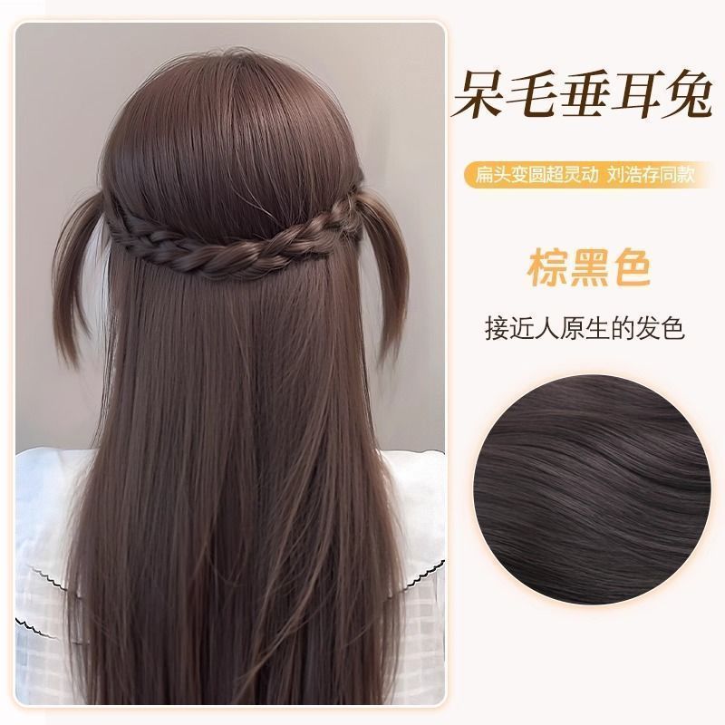 假发发箍女麻花辫编发仿真发高颅顶遮发缝无感佩戴粘贴式发箍头饰|undefined