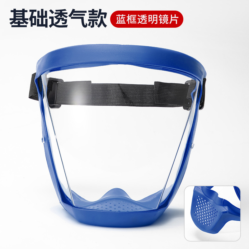 Прозрачные линзы в синей оправе