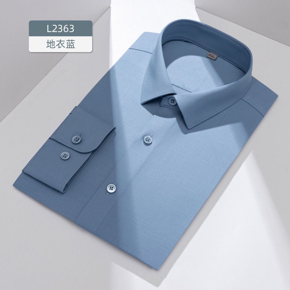 Camisas antibacterianas personalizadas de temperatura inteligente 3A para hombres de mangas largas sin quemar, herramientas de ropa de hombre de negocios de alta fijación 0