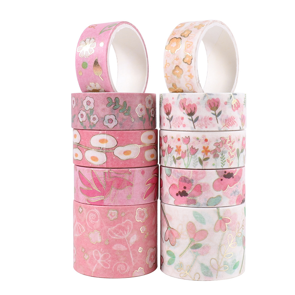 96g Weight Washi Tape Stationery Type 1 Set Quantity Learning Occasion Washi Material Ditsy Floral, Flower Pattern Cute, Pastoral Style Pink Color 1 Set Ditsy Floral Flower Learning Washi Cute Pastoral Washi Tape 7