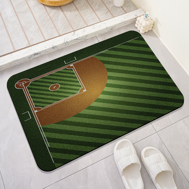 Césped verde campo de fútbol de diatomas almohadilla de suelo de barro temu agente de inodoro absorción rápida almohadilla de pies secos fácil de cuidar almohadilla de puerta