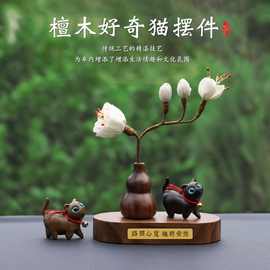 可爱小猫车内饰品摆件2025新款汽车中控台装饰用品办公室桌面家居