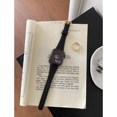 小馬蹄扣精緻感皮質錶帶適用於ApppleWatchS10蘋果手錶iwatch89SE