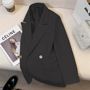 即将售罄/酷飒黑色锁头西服Black Blazer with Padlock