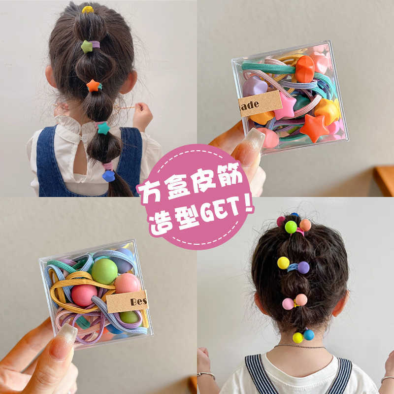 Anillo de cabello de dopamina para niños hembra 2024 nuevo cabello de alta elasticidad cuerda de cabello de cabeza duradera correa de goma cubierta de cabello