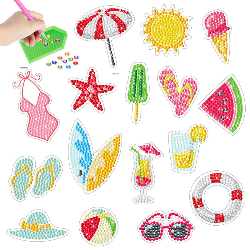 Diamante digital transfronterizo 5D dibujos animados DIY puzzle animal aleatorios pegatinas de diamante para niños decoración al por mayor