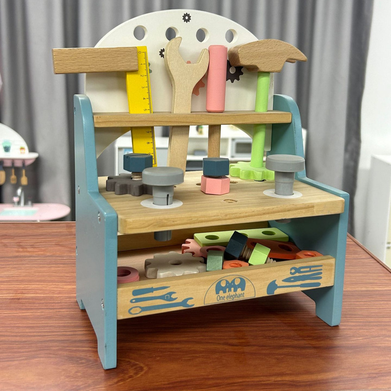 Wooden children's early education puzzle DIY universal tool table disassembly disassembly assembly nut play house simulation toys Wooden children's early education puzzle DIY universal tool table disassembly disassembly assembly nut play house simulation toys